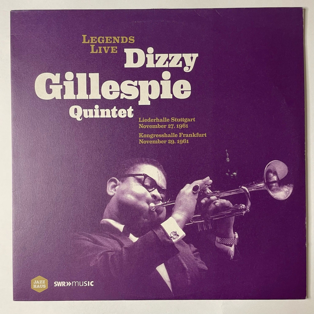 Винтажная виниловая пластинка LP Dizzy Gillespie Quintet Liederhalle Stuttgart November 27, 1961, Kongresshalle Frankfurt November 29, 1961 (Germany 2012)