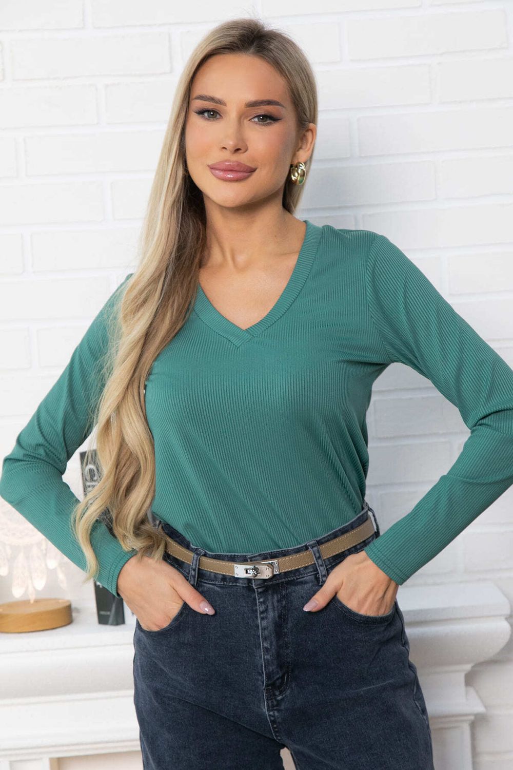 Джемпер трикотажный Бетси (зеленый) Б14870-50М LT Collection