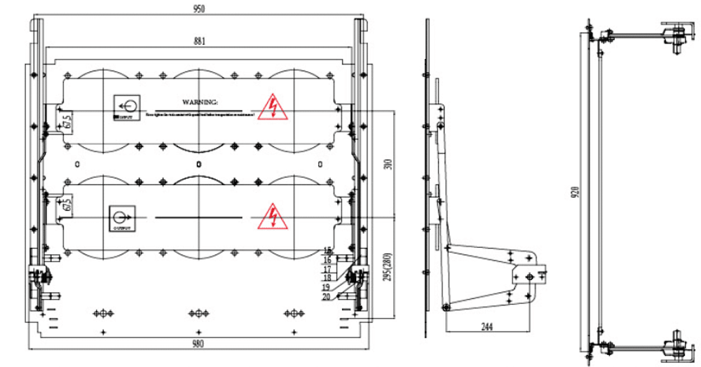 Шторочный механизм 800 мм 5YF.320.011
