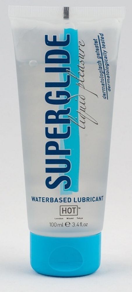 Интимная смазка на водной основе Superglide - 100 мл.