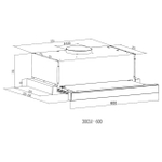 Встраиваемая вытяжка Oasis серии PROMO UV-60S