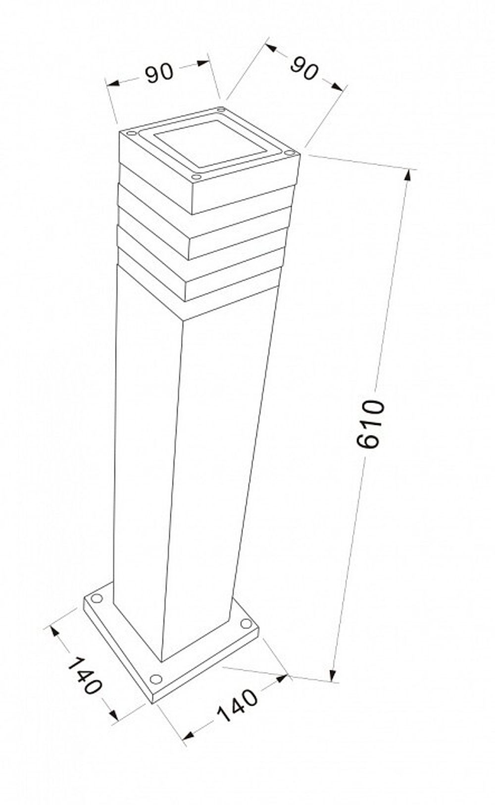 Наземный высокий светильник Maytoni Unter den Linden O578FL-01B