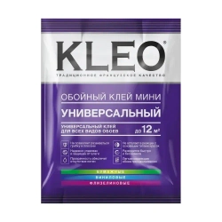 Универсальный обойный клей KLEO MINI 12 для наклеивания всех видов флизелиновых, виниловых и бумажных обоев. Комплект из 2 упаковок по 60г.