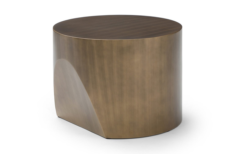 Стол журнальный CT6105-2I (D60) матовая бронза/металл