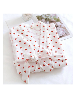 ДО МУСЛИН Халат СЕРДЕЧКИ