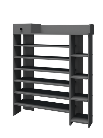 Обувница ДЕПО-3 /1100*1300*300/ левая анкор темный / анкор темный