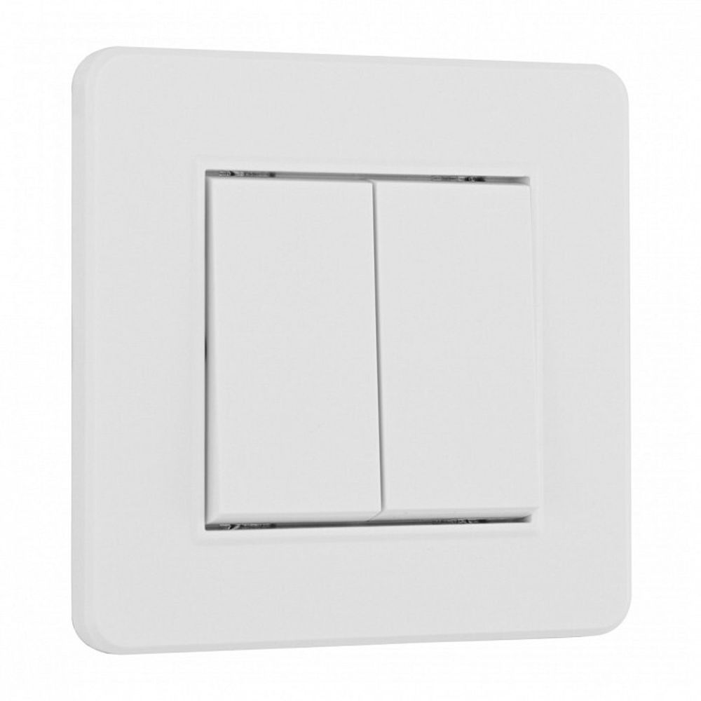 Выключатель двухклавишный Arte Milano SET16-1 SET16-1-30-2 white