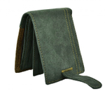 Мужской молодёжный серый кошелёк из натуральной шершавой кожи Levi's (копия) LV-1827