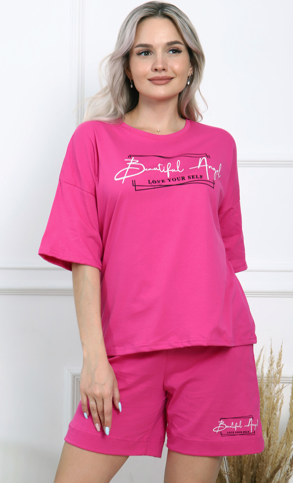 [m]Комплект женский шорты+футболка ТК-3748