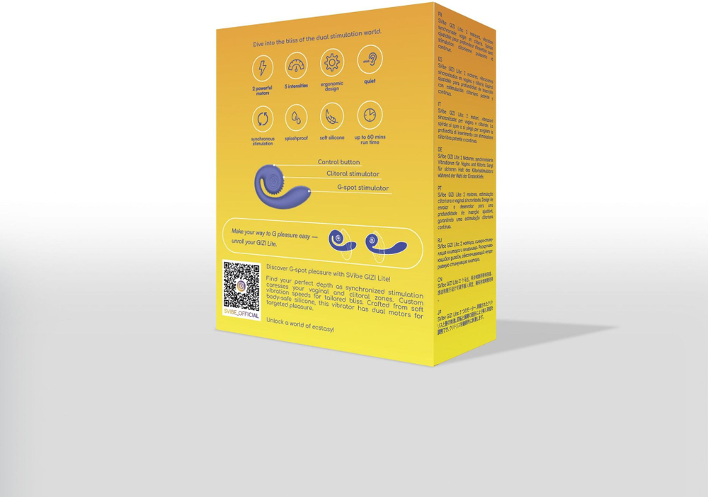 Синий инновационный вибратор SVibe Gizi Lite (Цвет: розовый)