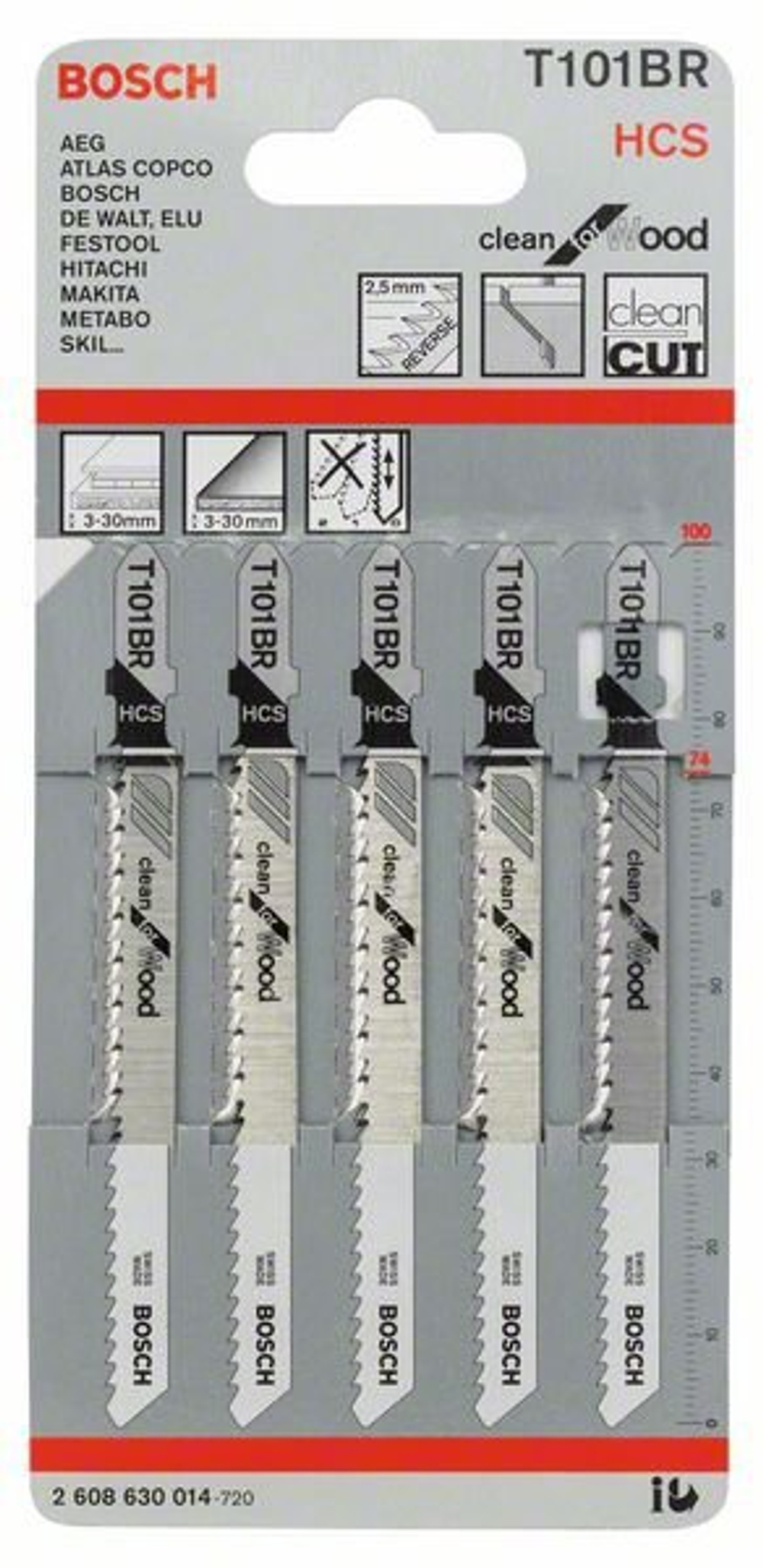 Пильное полотно по дереву BOSCH T 101 BR 2608630014