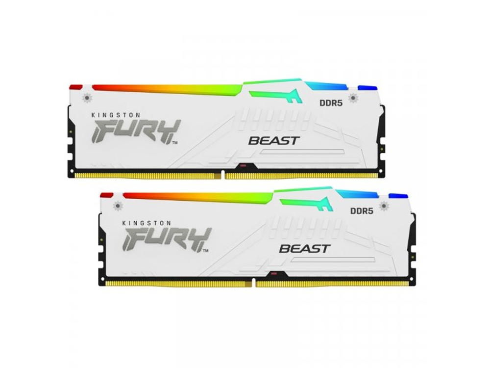 Оперативная память Kingston Fury Beast White Expo KF552C36BWEAK2-32, DDR5 2х 32ГБ 5200 МГц, DIMM, RTL