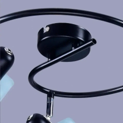 Светильник потолочный, спот РОССВЕТ РС21344 BK+CR/3C, 3*E14 60 Вт