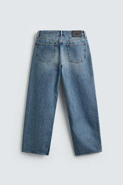 ZARA ДЖИНСЫ RELAXED STRAIGHT FIT - LIMITED EDITION, СИНИЙ