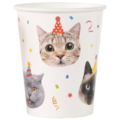 Стаканы бумажные «Котики» фотографичные, 250 мл, 6 шт