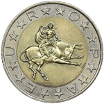 ПОРТУГАЛИЯ, 1989, 100 ESCUDOS [ПРОБНАЯ МОНЕТА (ENSAIO)] [БИМЕТАЛЛ]