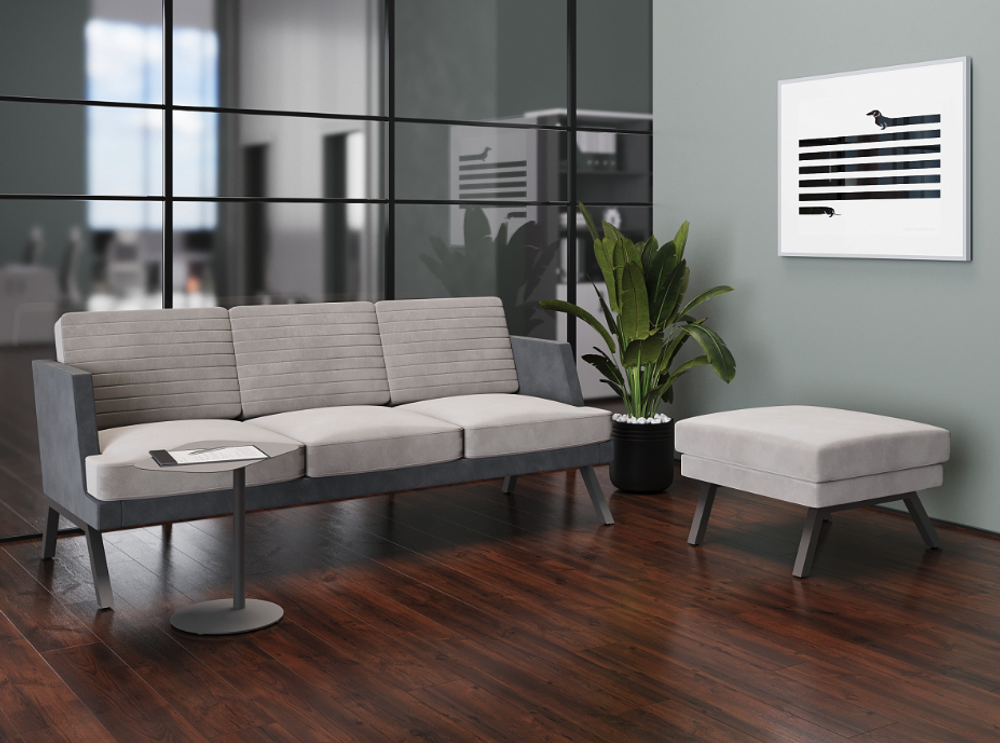 Диван двухместный с высокой спинкой и декором из пуговиц ALDB-02 АЛДО