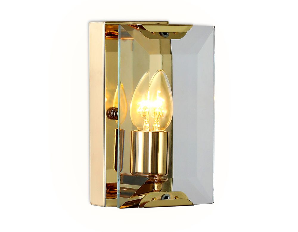 Настенный светильник TR5157 GD/CL золото/прозрачный E14/1 max 40W 210*130*100