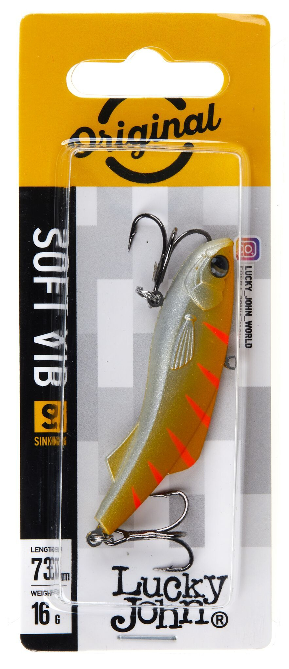 Воблер тонущий вертикальный LJ Pro Series SOFT VIB 78/024