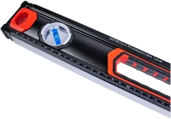 Уровень магнитный 80см, 3 глазка, двуручный, фрезерованный