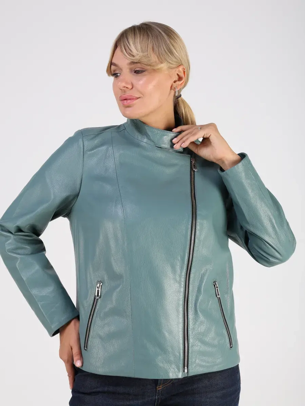 Кожаная куртка демисезонная косуха