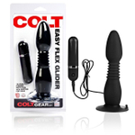 Гнущийся анальный стимулятор с вибрацией Easy Flex Glider (10 режимов) (Цвет: черный)