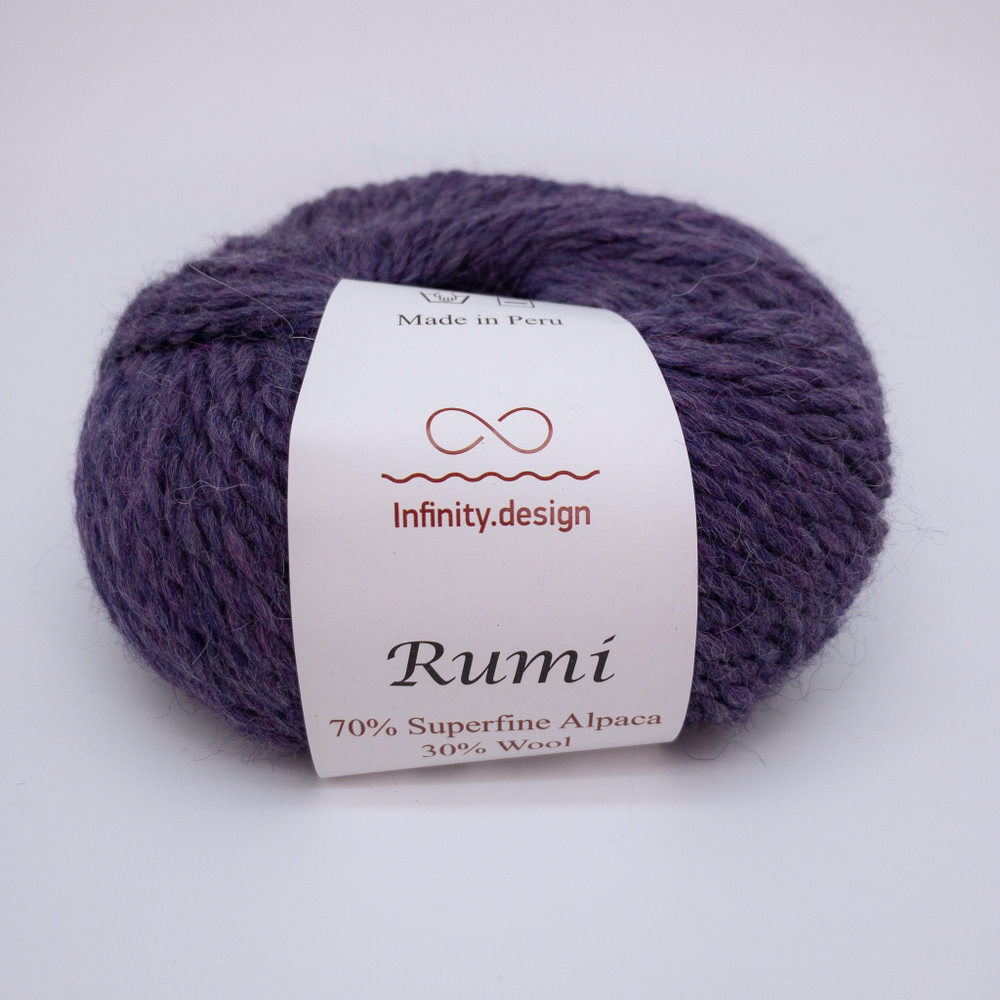 Пряжа INFINITY RUMI (70% альпака, 30%  мериноc) 0745 фиолетовый меланж