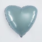 Шар (19''/48 см) Сердце, Утренний туман, Бохо, 1 шт.