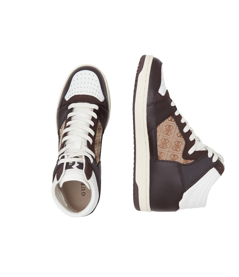 Кожаные кроссовки sava Guess - коричневый(FMJSAM FAP12)