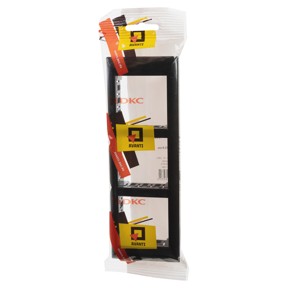 Рамка-суппорт "Avanti" для "In-liner Front", черный, 6 модулей