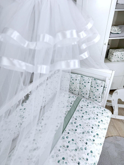 Комплект постельного белья Lepre New Eucaliptus 6 предметов 125х65 см белый/бирюзовый/зеленый