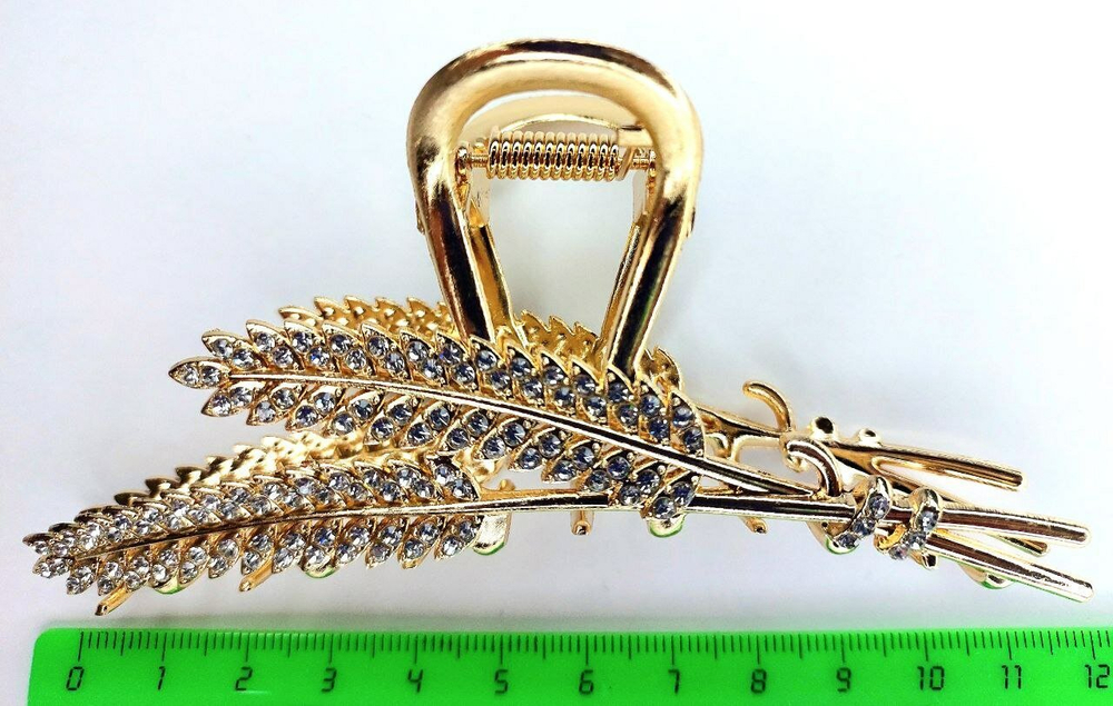 Заколка-краб для волос Колос Цвет золото