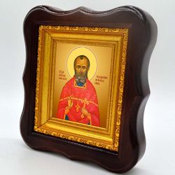 Михаил Союзов исповедник пресвитер . Икона на холсте.