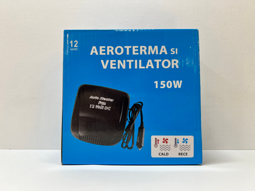 ZG381 / Автомобильный обогреватель лобового стекла салона, 150 Вт, 12V, кабель 1.2 м, от прикуривателя, минипечка (1 шт)