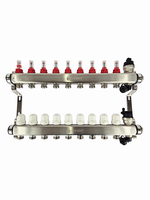 Коллекторная группа с расходомерами САРМАТ 1"x3/4" 9 вых. нерж с в /о SS2200 (CN)