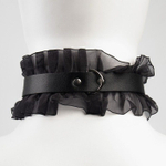 Черный БДСМ-набор «Оки-Чпоки» с кружевом (Цвет: черный)