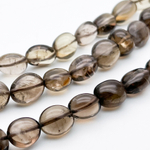 Дымчатый кварц фриформ бусины, размер около 10-13 мм, цена за отрезок 19 см (1/2 нити)