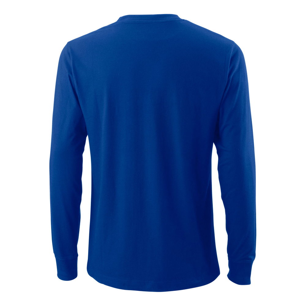Мужское теннисное поло Wilson Long Sleeve Men - Blue