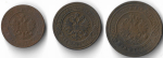 1,2,3 копейки 1904 год СПБ Николай II (F)