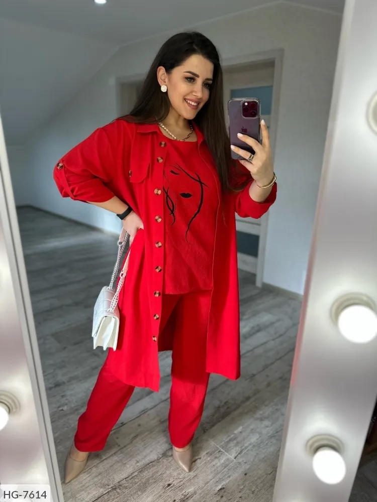 Костюм тройка HG-7612 Фабрика Моды