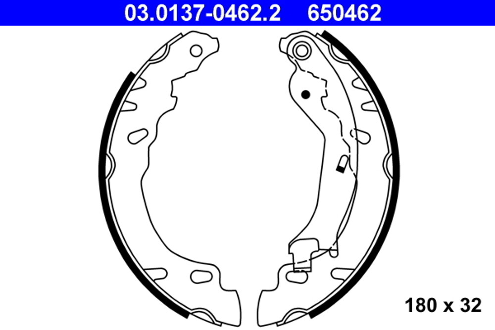 ATE - 03013704622-ATE - Brake Shoe Set