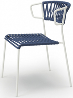 Кресло плетеное Scab Design Lisa Filo, лен, полуночный