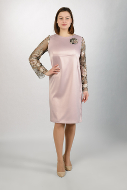 Нарядное платье 2766ЛП, Пудровый #111П052766ЛП