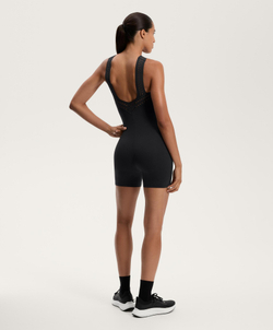Oysho Укороченный компрессионный комбинезон, черный