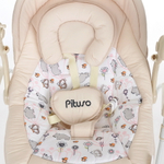PITUSO электрокачели Viola Cream/Кремовый Hippo пульт,МР3,адаптер,76х61х69см