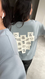 Свитшот oversize с записками