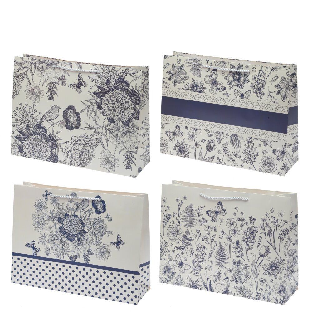 GAEM Пакет подарочный (бумага 210г/м2, блок 12шт), L32 W10 H26 см, 4в.