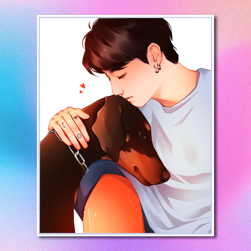 Арт принт / art.lior / BTS / Чонгук и Бам