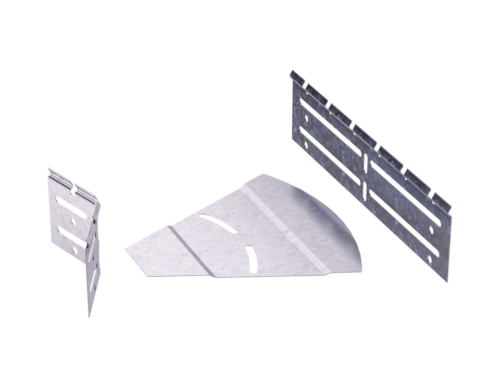 Горизонтальный изменяемый угол СРО 0-45град. 100x150, 1,2мм, цинк-ламель, в комплекте с крепежными элементами необходимыми длямонтажа
