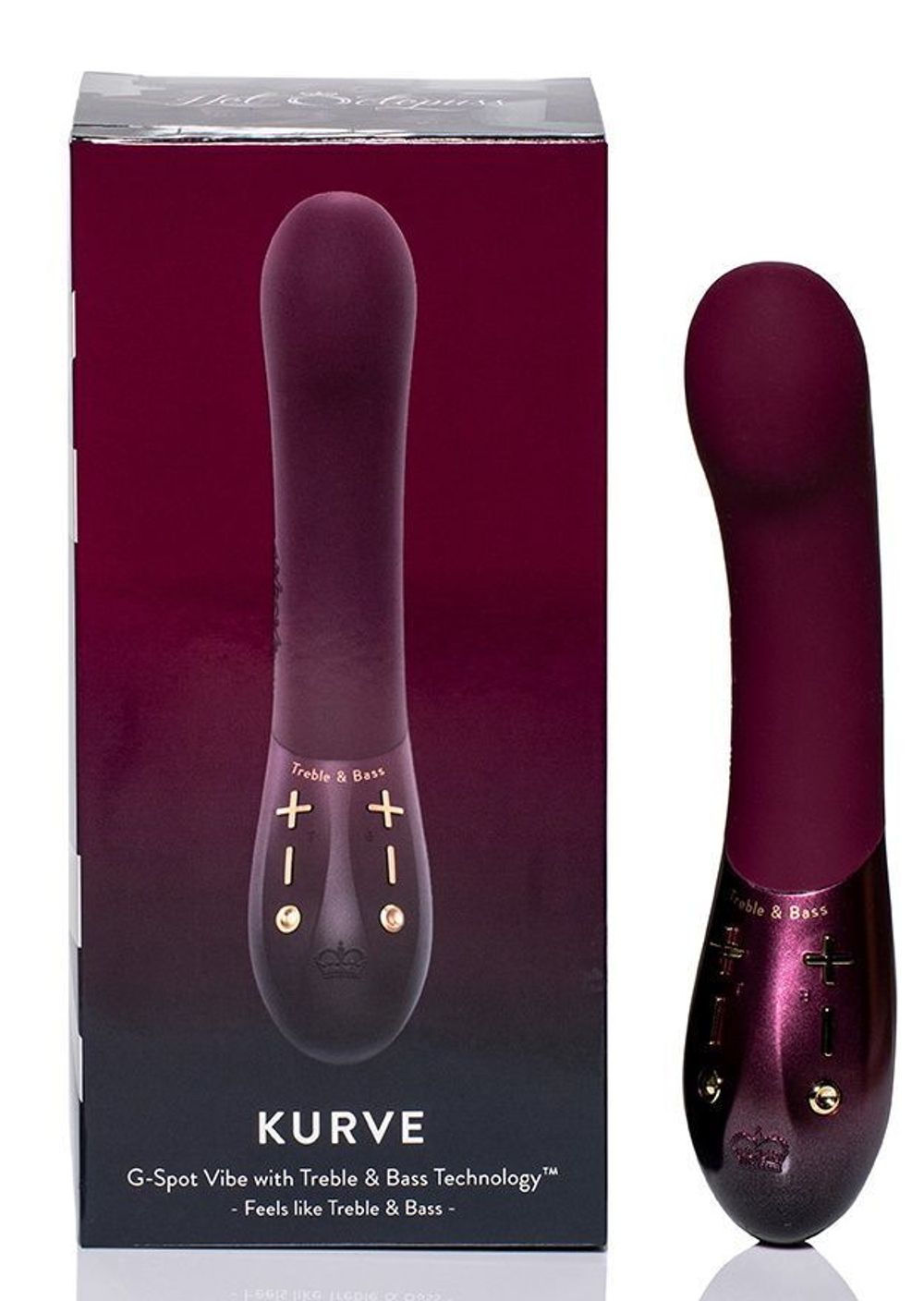 Фиолетовый вибратор Kurve с двумя моторами - 19,4 см. (Цвет: фиолетовый)